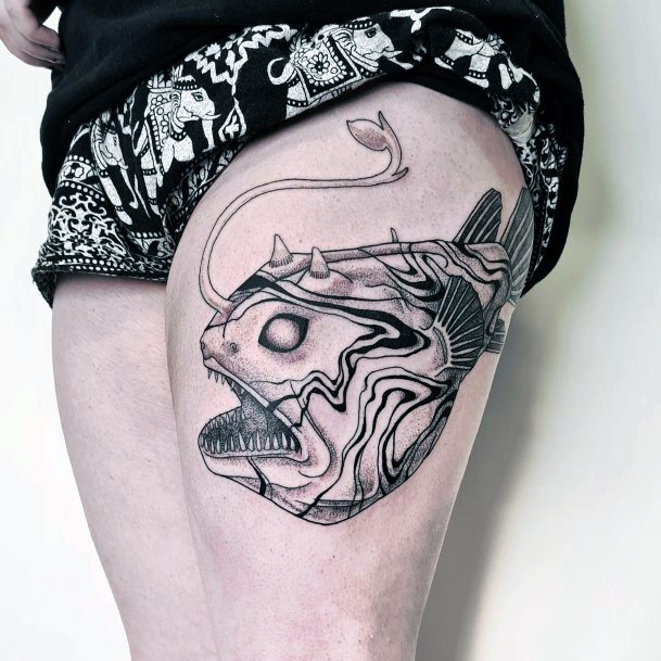 Anglerfish Tattoo For Ladies