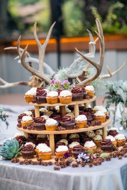 Antler Cupcake Topper Rustic Wedding Ideas