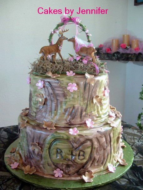 Antlers In Love Camo Wedding Cakes