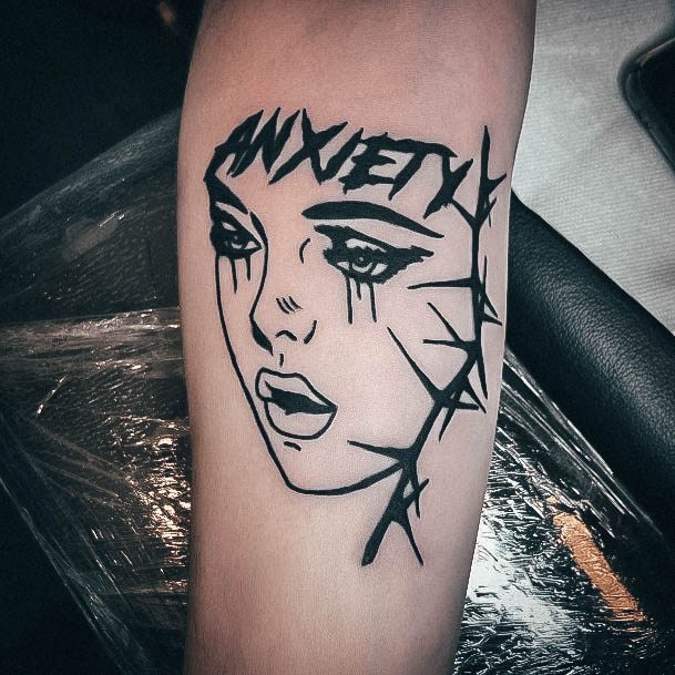 Anxiety Womens Tattoos