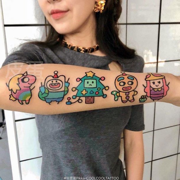 Appealing Womens Adventure Time Tattoos