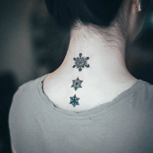 Appealing Womens Back Of Neck Tattoos