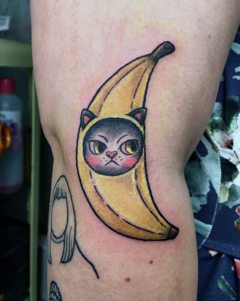 Appealing Womens Banana Tattoos