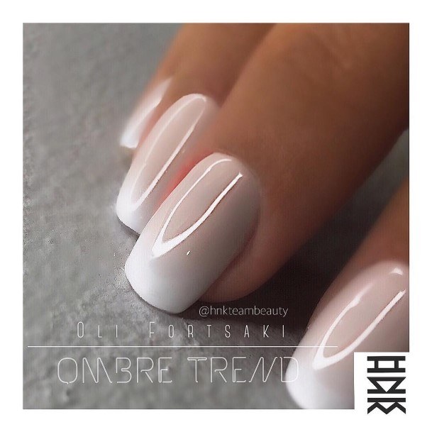 Appealing Womens Beige Ombre Nails