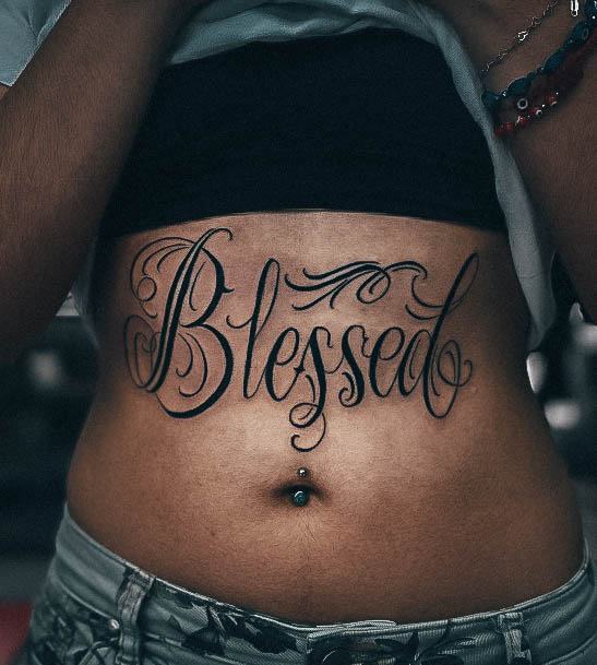 Appealing Womens Blessed Tattoos