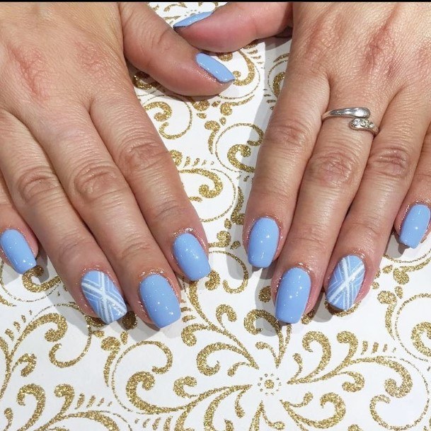 Appealing Womens Blue Short Nails