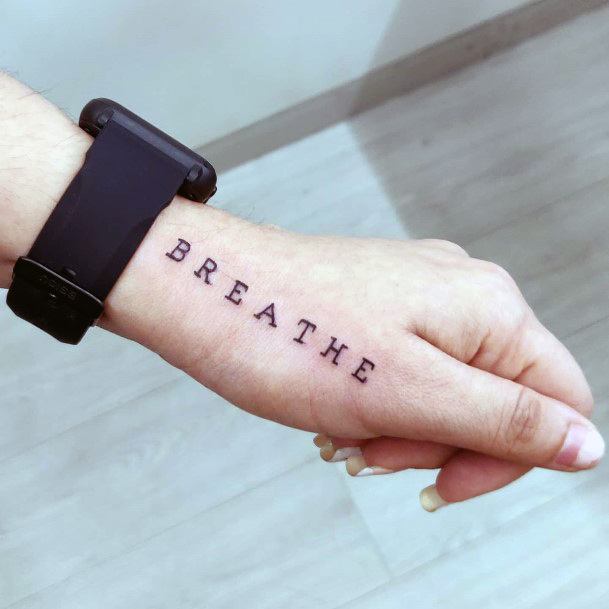 Appealing Womens Breathe Tattoos