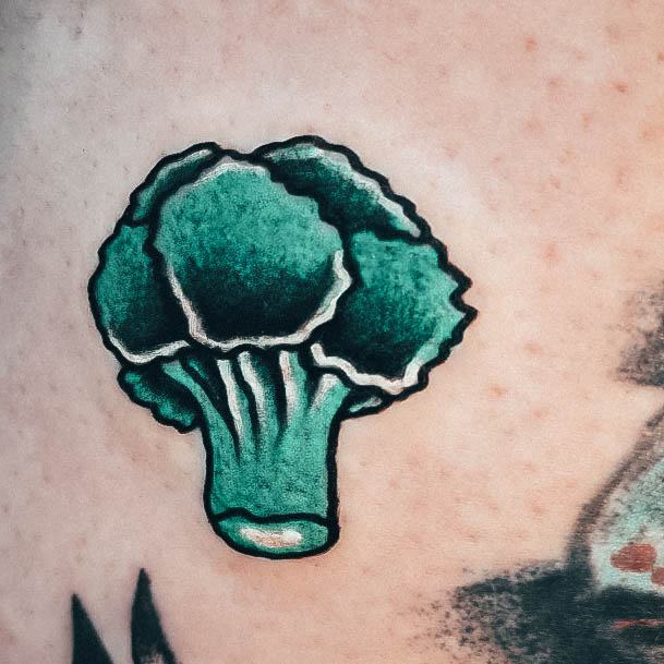 Appealing Womens Broccoli Tattoos