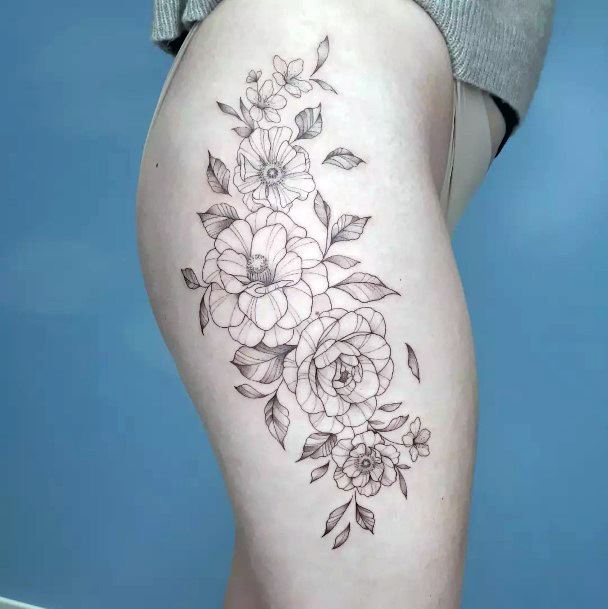 Appealing Womens Camellia Tattoos