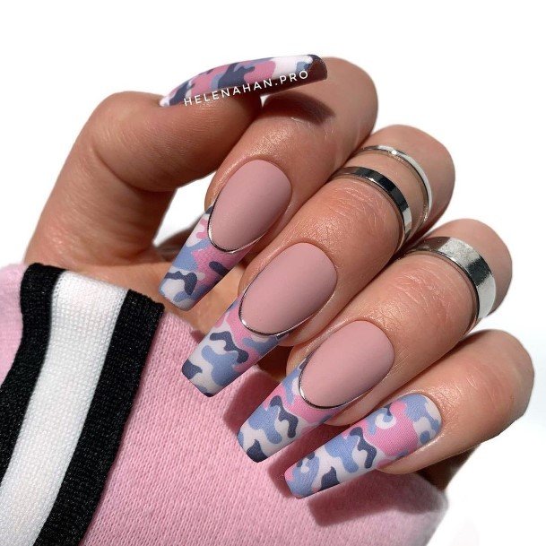 Appealing Womens Camo Nails