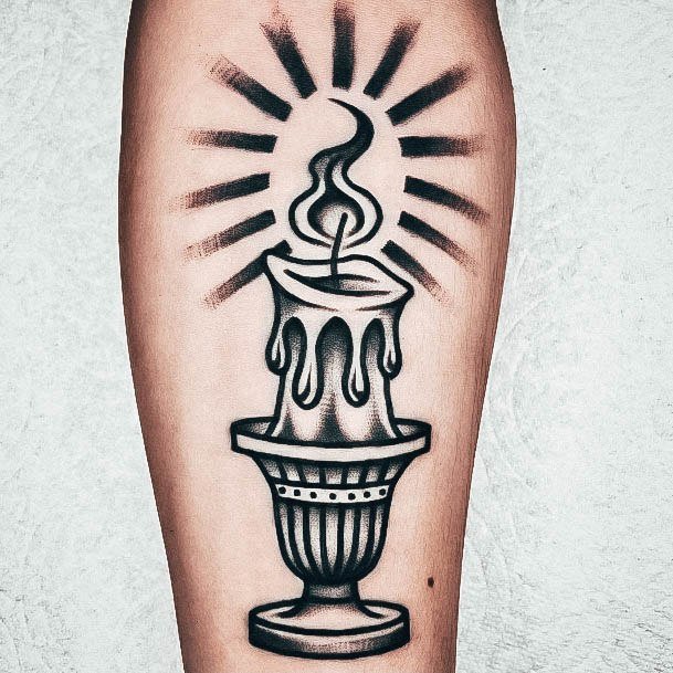 Appealing Womens Candle Tattoos