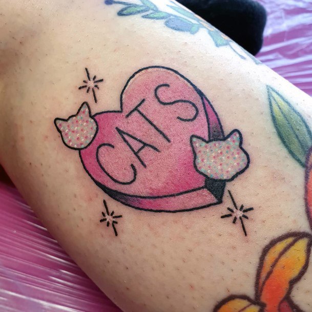 Appealing Womens Candy Heart Tattoos