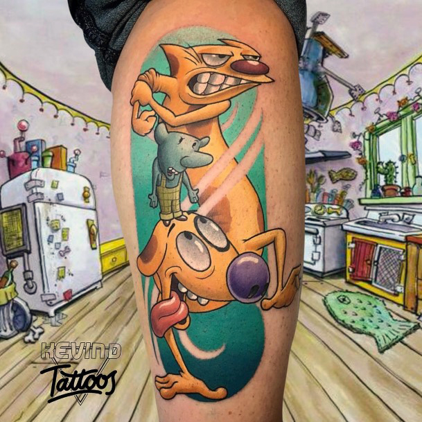 Appealing Womens Catdog Tattoos