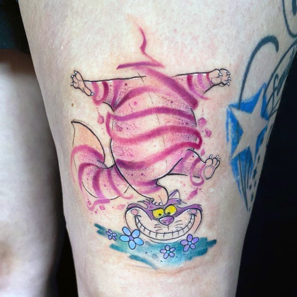 Appealing Womens Cheshire Cat Tattoos