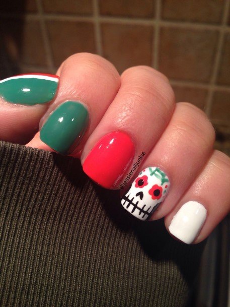 Appealing Womens Cinco De Mayo Nails