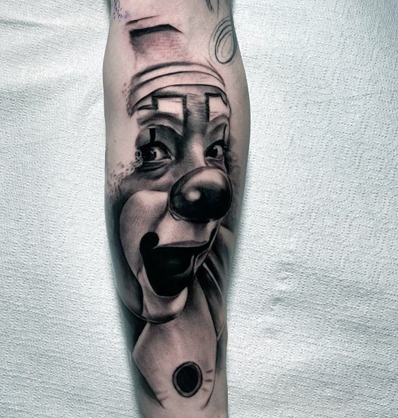 Appealing Womens Clown Tattoos