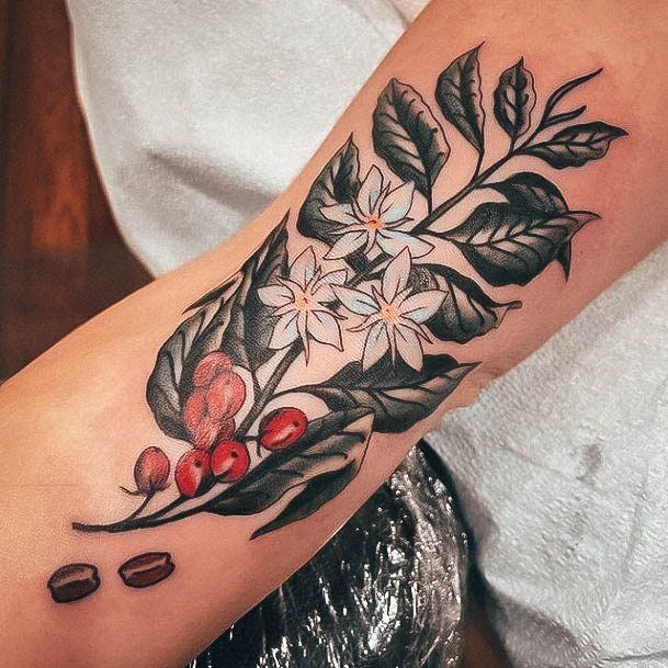 Appealing Womens Coffee Tattoos