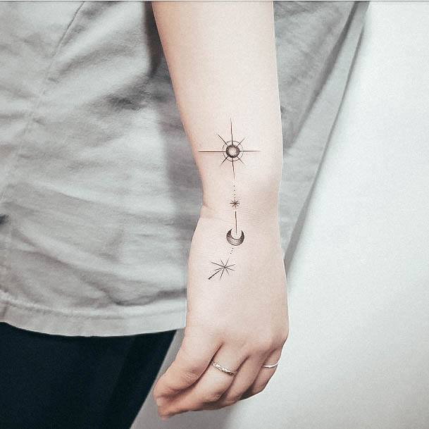 Appealing Womens Constellation Tattoos