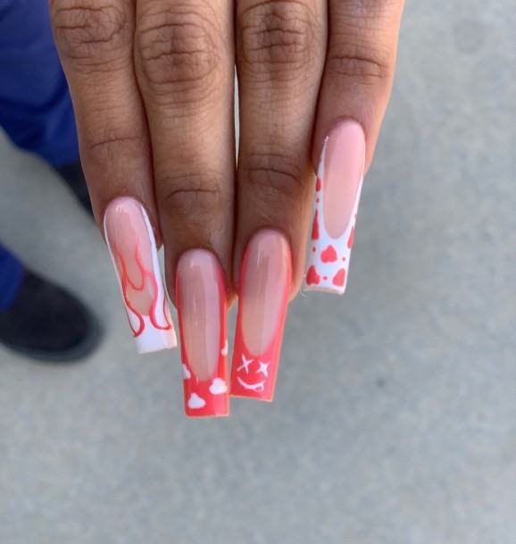 Appealing Womens Coral Nails