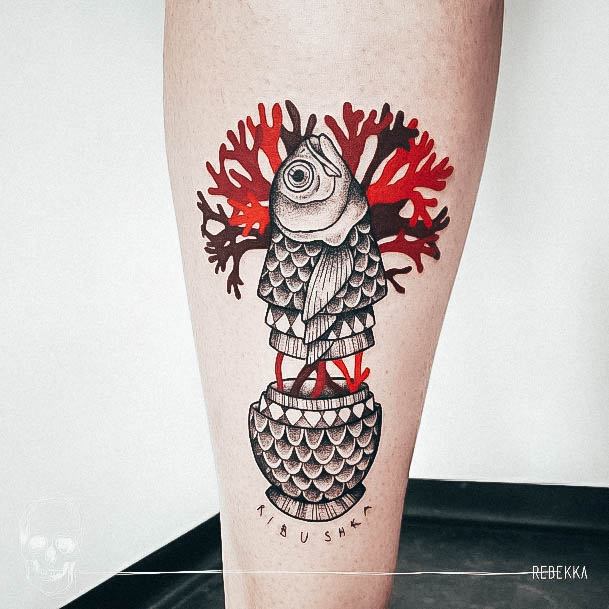 Appealing Womens Coral Tattoos