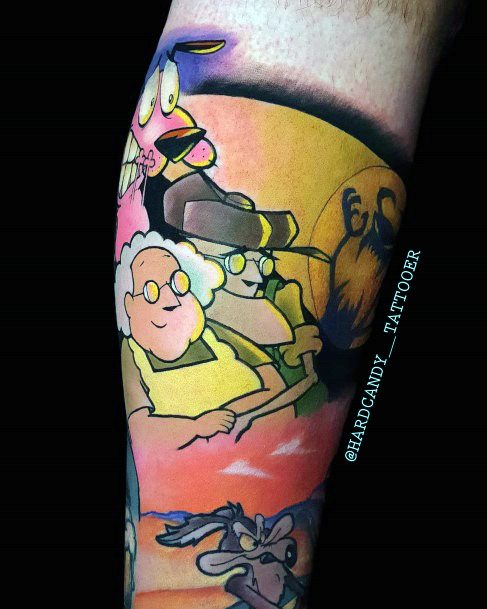 Appealing Womens Courage The Cowardly Dog Tattoos
