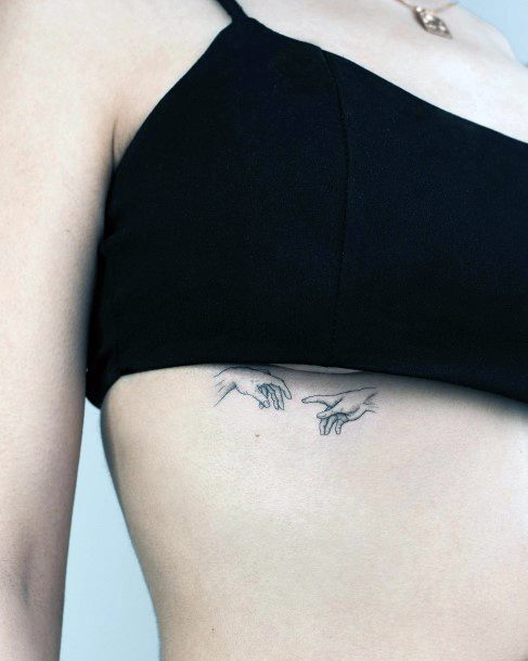 Appealing Womens Creation Of Adam Tattoos