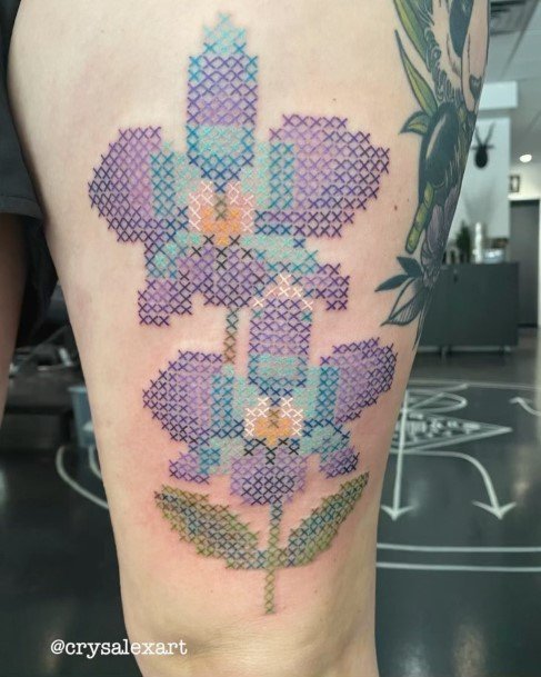 Appealing Womens Cross Stitch Tattoos