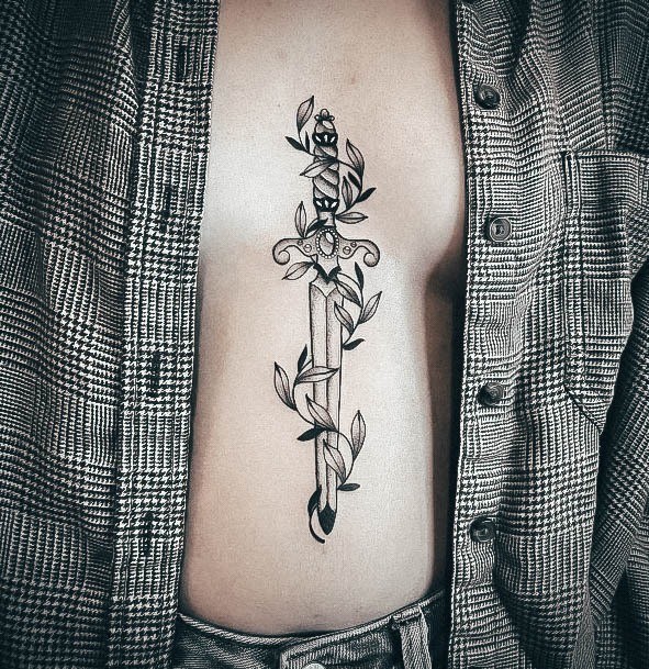 Appealing Womens Dagger Tattoos