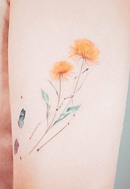 Appealing Womens Dandelion Tattoos