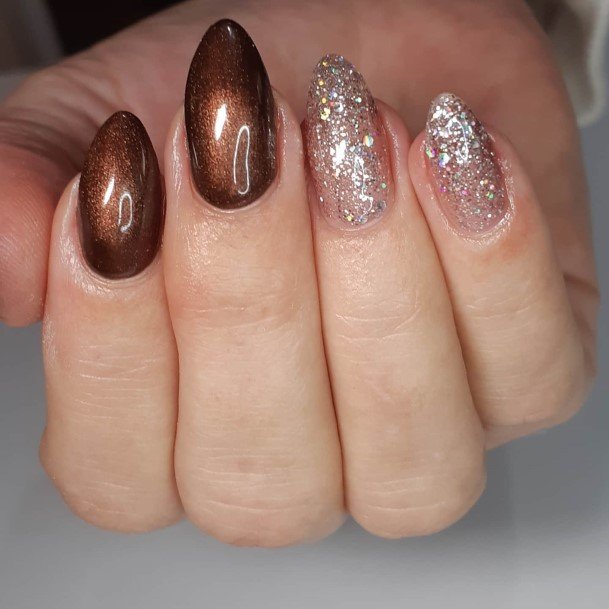 Appealing Womens Dark Brown Nails