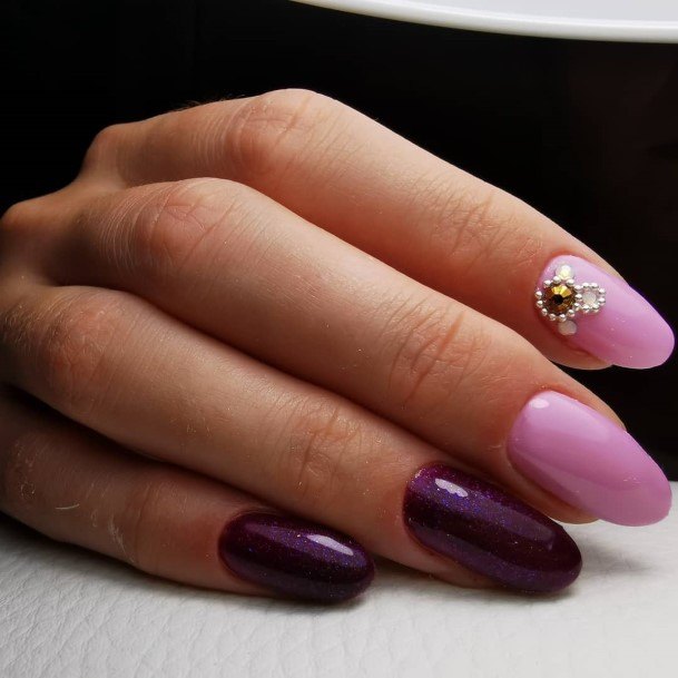 Appealing Womens Deep Purple Nails