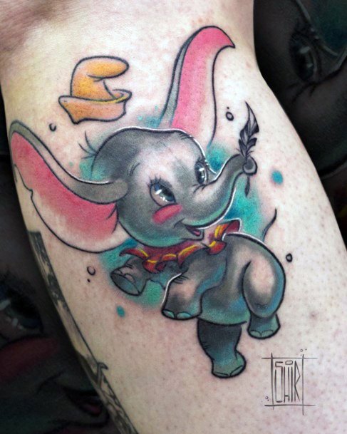 Appealing Womens Dumbo Tattoos