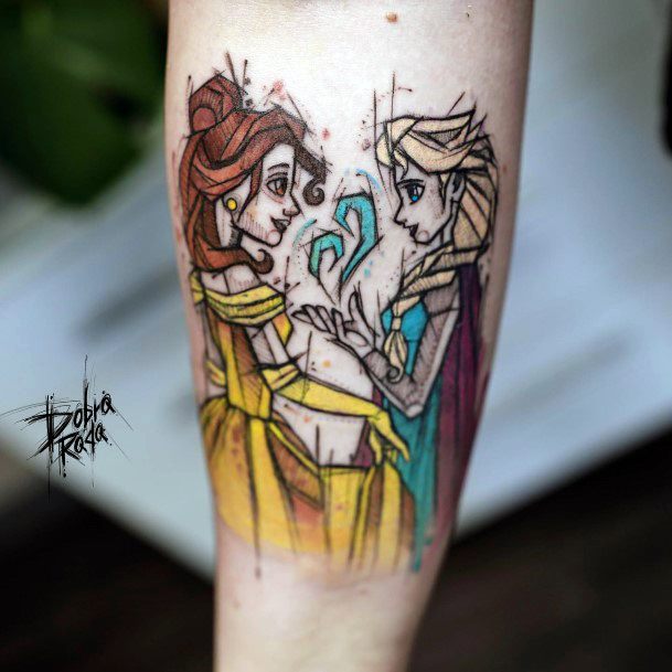 Appealing Womens Elsa Tattoos