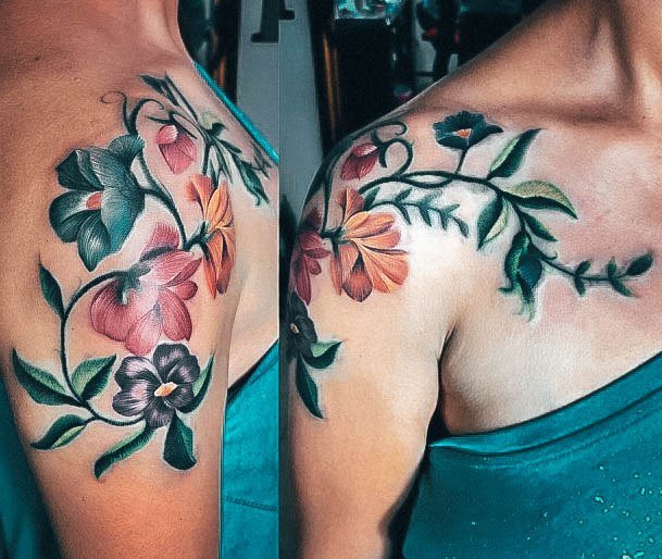 Appealing Womens Embroidery Tattoos