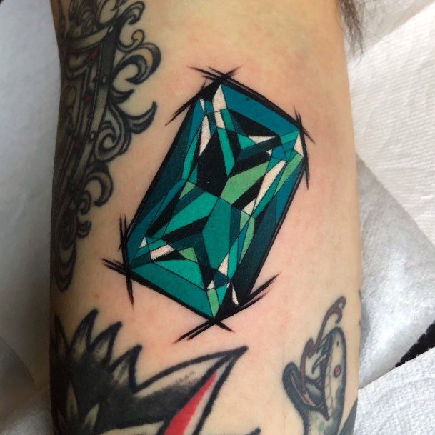 Appealing Womens Emerald Tattoos