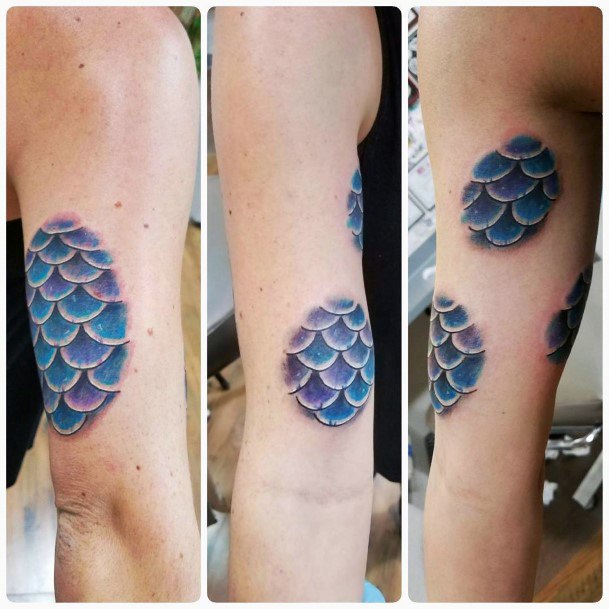 Appealing Womens Fish Scales Tattoos