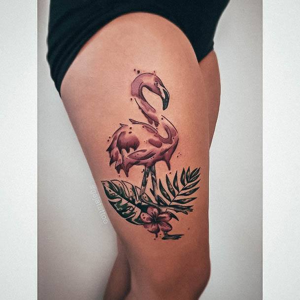 Appealing Womens Flamingo Tattoos