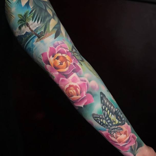 Appealing Womens Floral Tattoos