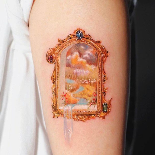 Appealing Womens Frame Tattoos