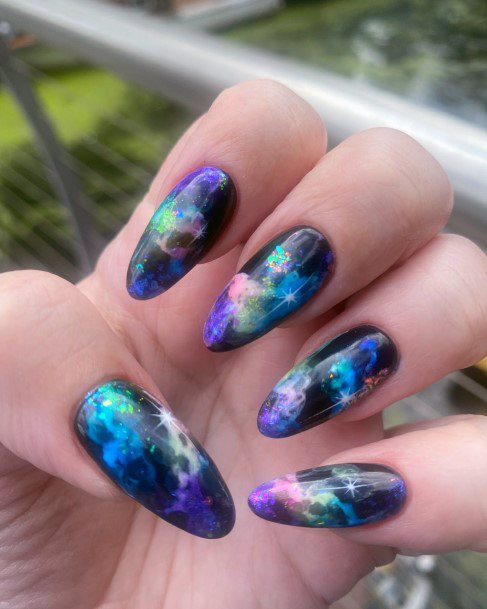 Appealing Womens Galaxy Nails