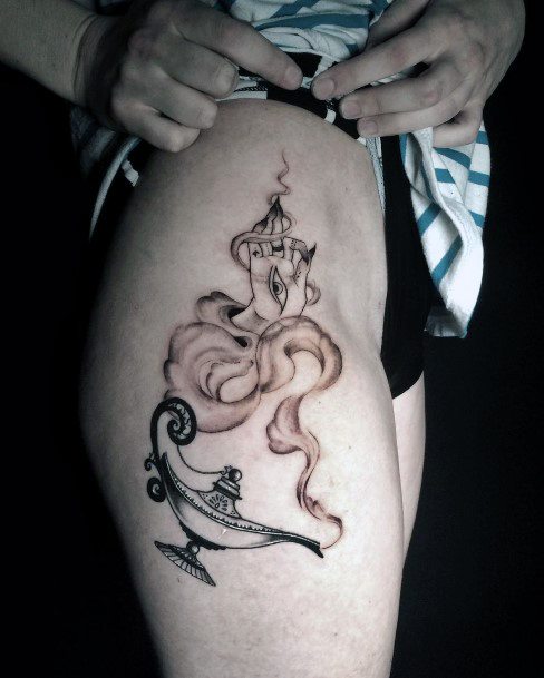 Appealing Womens Genie Lamp Tattoos