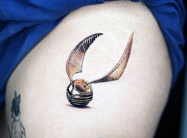 Appealing Womens Golden Snitch Tattoos