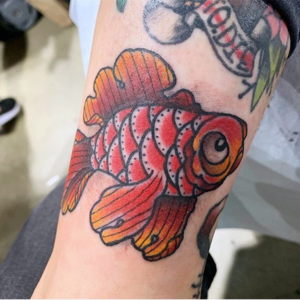 Appealing Womens Goldfish Tattoos