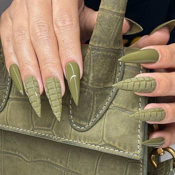 Appealing Womens Green Nails