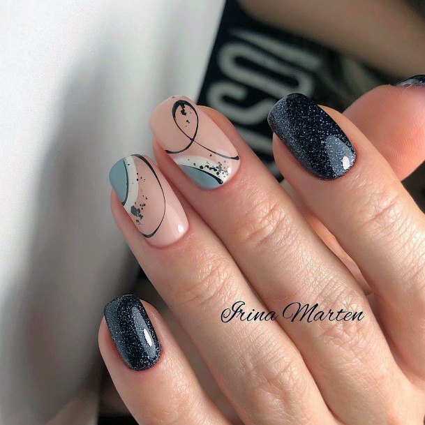 Appealing Womens Grey Dress Nails