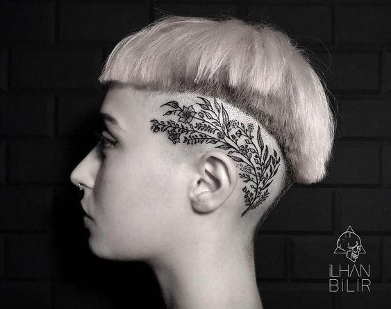 Appealing Womens Head Tattoos