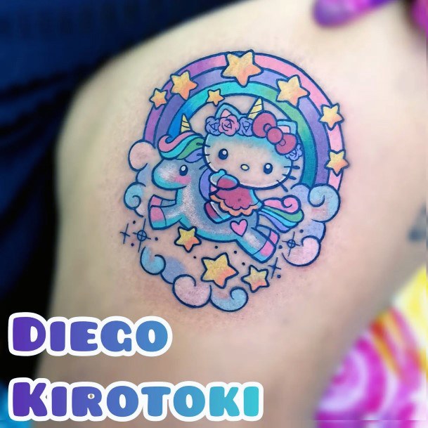 Appealing Womens Hello Kitty Tattoos