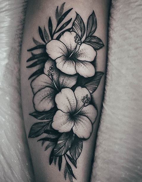 Appealing Womens Hibiscus Tattoos