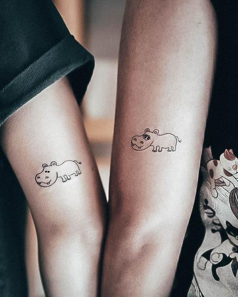 Appealing Womens Hippo Tattoos