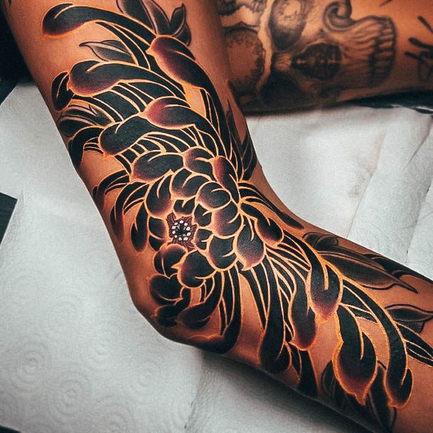 Appealing Womens Japanese Tattoos Arm Flower